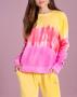 PJ Salvage One Love Ombre Tie Dye Crew Neck Long Sleeve Sweater Size: S Colour: Pink