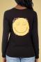 Ivory Ella Smiley T-Shirt Size: L Colour: Black