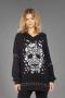 Lauren Moshi Samantha Butterfly Skull Burst Hoodie Size: M Colour: Black
