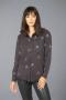 Lauren Moshi Sloane Mini Crystal Cross Bone Skulls Shirt Size: XS Colour: Black