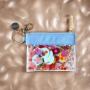 Packed Party Piece of Cake Confetti Keychain Wallet Colour: Blue