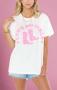 Show Me Your Mumu Travis Tee Lets Go Girls Graphic Size: M Colour: White