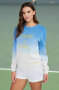 Wildfox Tennis & Tonic Barrett Sweater Size: S Colour: Blue