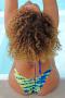 Bitching & Junkfood ZENDAYA Bikini Bottom Blue & Yellow Tie Dye Size: S Colour: Yellow