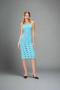 House of Sunny Canopy Knit Midi Dress Colour: Blue Size: 12