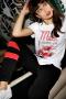 Lauren Moshi Wolf Mels Drive-In Boyfriend T-Shirt Size: S Colour: White