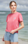 Wildfox Off Duty Jaime Crop Tee Colour: Red Size: L