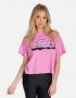 Lauren Moshi Rue Barbie Convertible Crop T-Shirt Size: S Colour: Pink