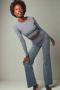 Electric & Rose Ella Ribbed Lounge Pants Size: L Colour: Blue