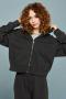 Samii Ryan Black Stone Wash Zip-Up Hoodie Size: L Colour: Black