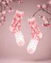 Sock Candy Cherry Blossom Sheer Crew Sock Size: One Size Colour: Multi