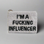 Tiana Designs Hand Beaded Im A Influencer Coin Purse Colour: White