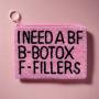Tiana Designs Hand Beaded I Need a BF Coin Purse Colour: Pink