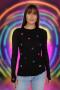 Lauren Moshi McKinley Neon Stud Elements Thermal Top Size: S Colour: Black