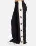 Lauren Moshi Tawny Stars Wide Leg Pants Size: S Colour: Black