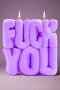 Wavey Casa FUCK You Purple Puffer Candle Colour: Purple