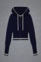 Frankies Bikinis Aimee Cloud Knit Zip Up Starlight Hoodie as worn by Malin Andersson Size: L Colour: Blue