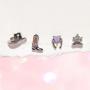 Girls Crew Cowgirl Earring Stud Set Colour: Silver
