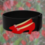 Buckle Down Wizard Of Oz Ruby Slippers Enamel Belt Size: Medium (32-41 inch) Colour: Black