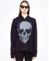 Lauren Moshi Corbin Heart Eye Skull Pullover Size: M Colour: Black