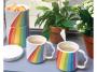 Bitten Over The Rainbow Stackable Mug Set Colour: White