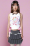 Minga London x Ema Gaspar Bunny Lace Up Vest Top Colour: White Size: S