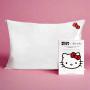 Hello Kitty x Kitsch Satin Pillowcase - Solid Ivory Hello Kitty Bow Colour: White