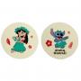 Disney Lilo & Stitch Set of 2 Ceramic Coasters Colour: Cream