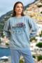 Daisy Street Positano Italy Embroidered Sweater Colour: Blue Size: 6
