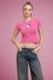 Daisy Street Hello Kitty Baby Tee Colour: Pink Size: 6