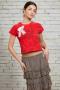 Daisy Street Youth Snow Washed Baby Tee Colour: Red Size: 6