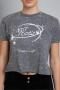 Daisy Street Not Today Snow Washed Baby Tee Colour: Grey Size: 10