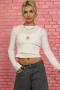 Daisy Street Double Layered Top with Embroidery Size: 6 Colour: Cream