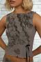 Daisy Street Slash Neck Top with Bow Detail Size: 6 Colour: Grey