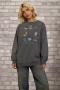 Daisy Street Playing Out Oversized Sweatshirt Colour: Grey Size: 6
