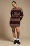 Paul Frank x Daisy Street Knitted Jumper Dress Colour: Brown Size: S