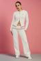 Daisy Street x Paul Frank Fold Over Flared Knit Trousers Colour: Cream Size: S