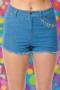 Care Bears x Unique Vintage Funshine Denim Shorts Size: L Colour: Blue