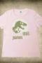 Jurassic Park x Unique Vintage Light Pink Jurassic Park 93 Fitted Tee Colour: Pink Size: S