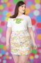 Care Bears x Unique Vintage Plus Size Kingdom Of Caring Print Mini Skirt Size: 3X Colour: Yellow