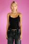 The Ragged Priest Jennifer Lace Knit Vest Top Size: 8 Colour: Black