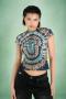 The Ragged Priest Tainted Tie Dye Baby Tee Size: 10 Colour: Black