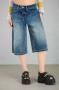The Ragged Priest Dirty Wash Atomic Jorts Shorts Size: 26" Colour: Blue