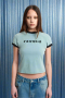The Ragged Priest Blur Baby Tee Size: 12 Colour: Blue