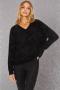 Beach Riot Joey Houndstooth Knit Sweater Size: M Colour: Black