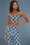 Beach Riot Leah Disco Star Gym Crop Top Size: S Colour: Blue