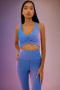 Beach Riot Mindy Gym Top in Imperial Two Tone Rib Size: L Colour: Purple