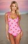 Beach Riot Sydney One Piece Swimsuit Valentine Heart Size: L Colour: Pink