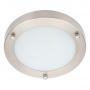 Spa 180mm Delphi LED Flush Ceiling Light 12W Cool White Opal Glass and Satin Nickel