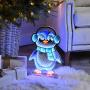 Festive 40cm Penguin Infinity Light